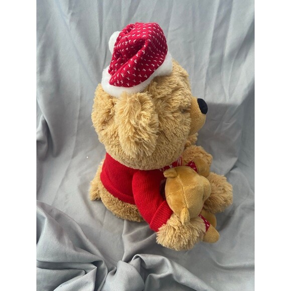 Home Accents Christmas 12 in. Animated Sitting Storytelling Bear and Baby - Picture 4 of 10